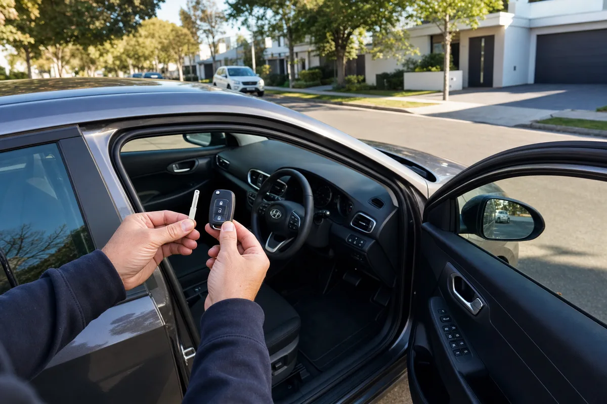 Lost car keys replacement in Geelong with a new key made at the vehicle