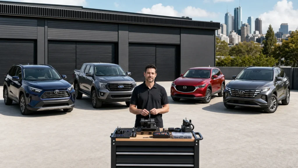 Selection of vehicles used to explain vehicle-specific key service availability